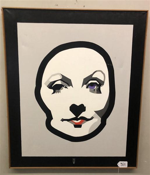 Earl Hubbard, Acrylic on Linen Greta Garbo 35"x41": Earl Hubbard, Acrylic on Linen Greta Garbo 35"x41"