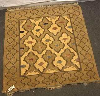 Flat Woven Rug 4'5" x 4'5": Flat Woven Rug 4'5" x 4'5"