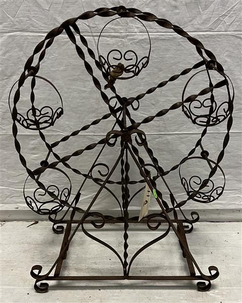 Metal "Ferris Wheel" Planter 24"h (1 of 1)