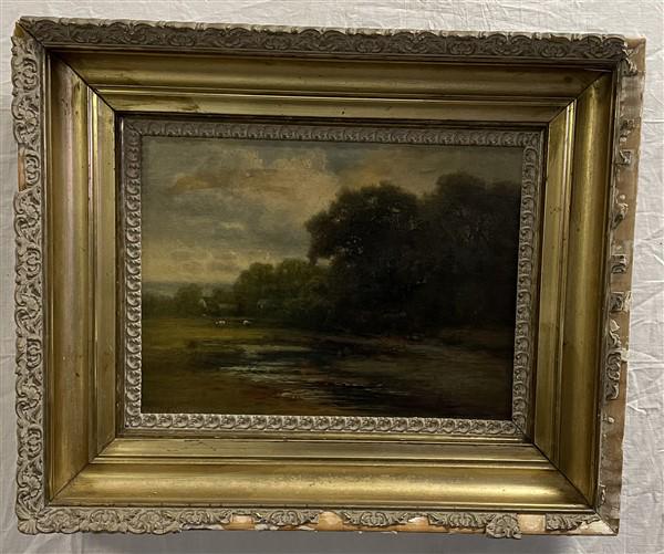 19th Cent. Framed o/c Signed Lower Left 19"x23" (1 of 8)