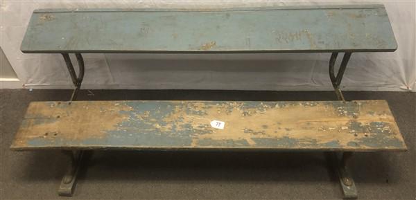 73" 19th Cent. Desk/Bench in Original Paint (1 of 8)