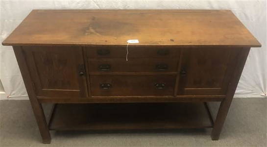 L & JG Stickley Oak Sideboard 60"w x 36.25"h