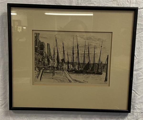 Framed Black & White Etching sgn & dated 1869 (1 of 6)