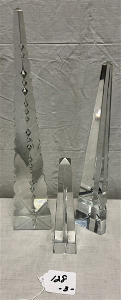 2 Baccarat and 1 Tiffany Crystal Obelisks (1 of 10)