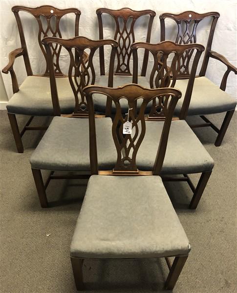 6 Mahogany . Chippendale Chairs (1 of 4)