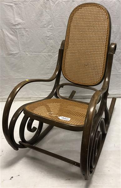 Bentwood Cane Seat Rocker (1 of 5)