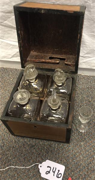 Antique Bottle Box and Glass (1 of 7)