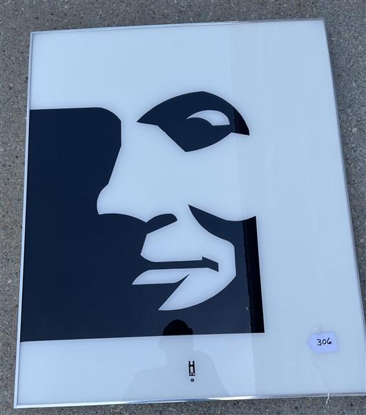 Earl Hubbard Acrylic on Lucite "Abraham Lincoln": Earl Hubbard Acrylic on Lucite "Abraham Lincoln"