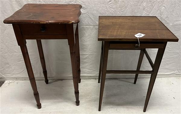 2 antique 1 drawer stands (1 of 3)