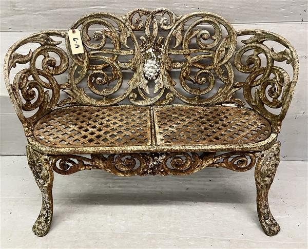 40" Cast Iron 19th Cent. Garden Bench (1 of 2)