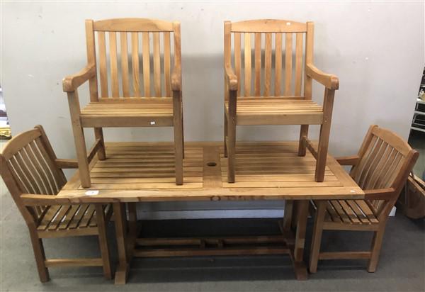 Smith & hawken 3pc wood patio bistro set outlet