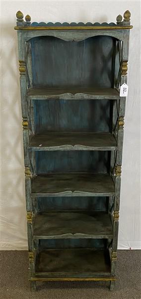 5 Tier 70" Painted Wooden Country Shelf 24" (1 of 6)