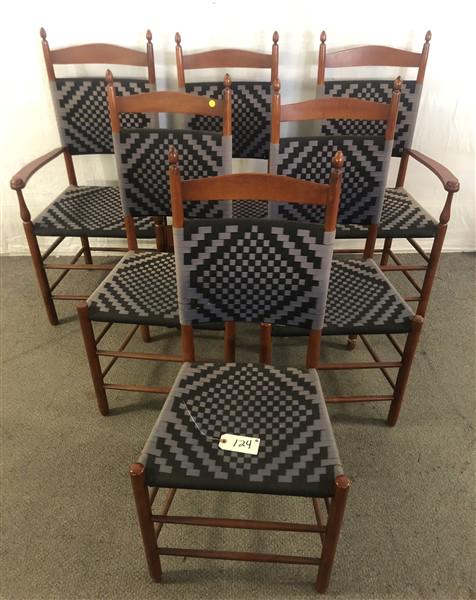 Set of 6 Shaker Style Tape Seat Chairs (1 of 4)