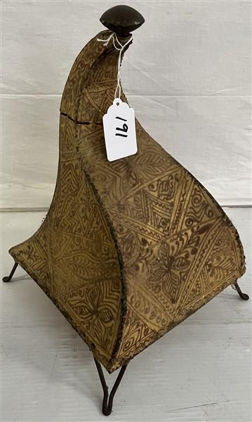 17" Cool Metal Lamp with Paper Shade: 17" Cool Metal Lamp with Paper Shade