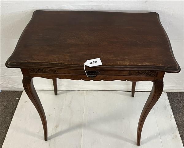 French 1 Drawer Table in oak 30"h (1 of 7)