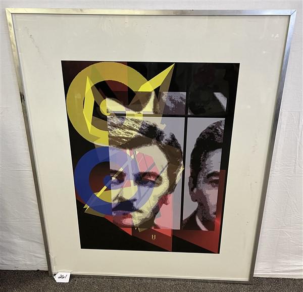 Framed Earl Hubbard Lithograph 37"x44.5": Framed Earl Hubbard Lithograph 37"x44.5"