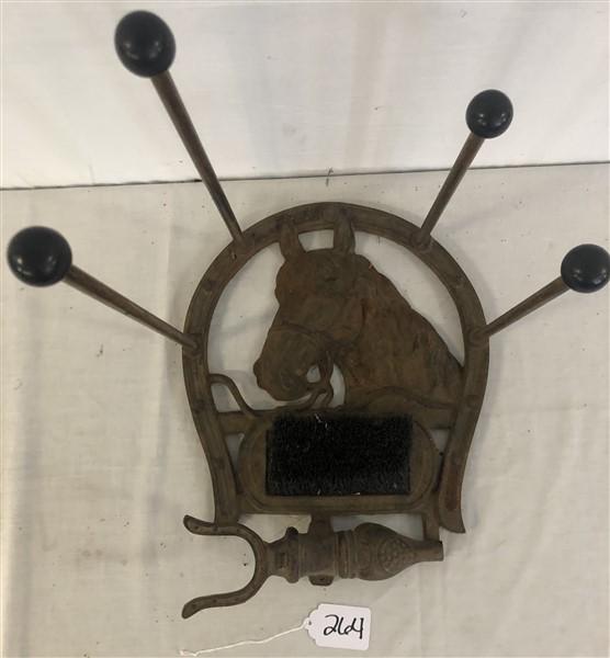 Iron Bootjack and Boot Scraper 14"X16": Iron Bootjack and Boot Scraper 14"X16"