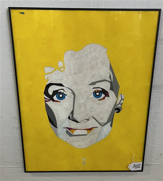 Earl Hubbard Acrylic on Paper "Hilja" 22"x28": Earl Hubbard Acrylic on Paper "Hilja" 22"x28"