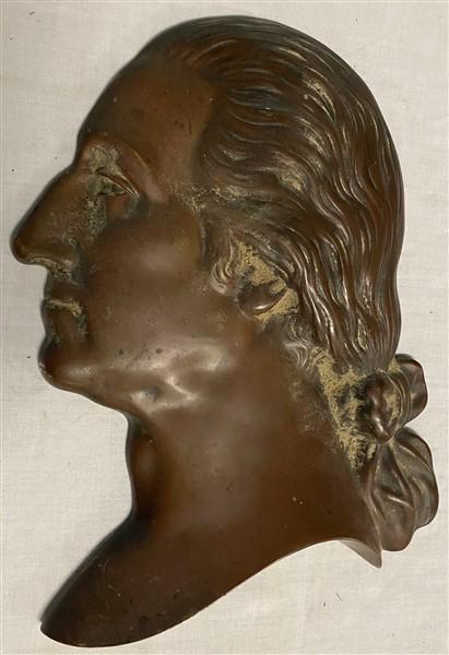 Nicely Cast Bronze Plaque of George Washington     11" (1 of 4)