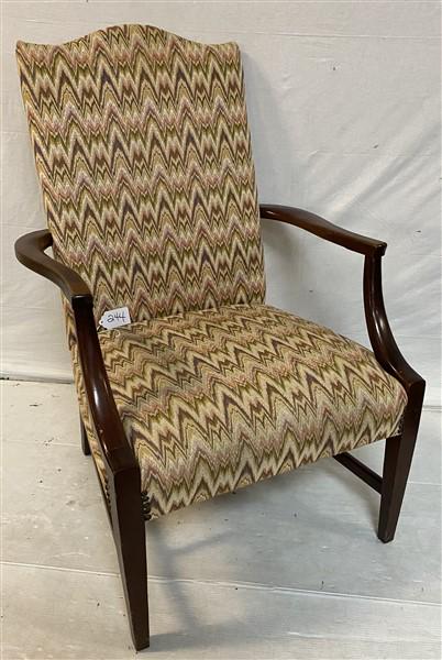 Martha Washington Style Flame Stitched Arm Chair: Martha Washington Style Flame Stitched Arm Chair