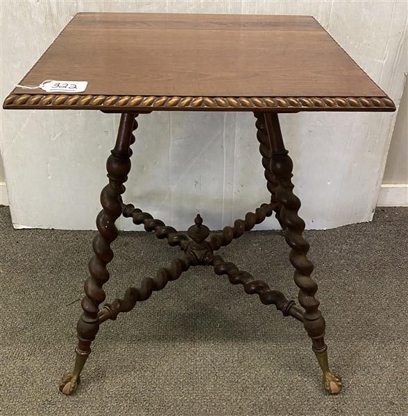 Center Table with Barley Twist Legs: Center Table with Barley Twist Legs top is 24" square and its 28 1/2" high