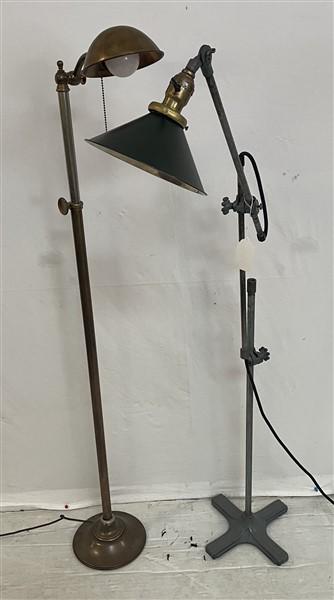 2 Really Nice Vintage Industrial Floor Lamps: 2 Really Nice Vintage Industrial Floor Lamps