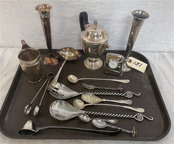 Tray Lot of Silver Plate Table Accessories (1 of 11)