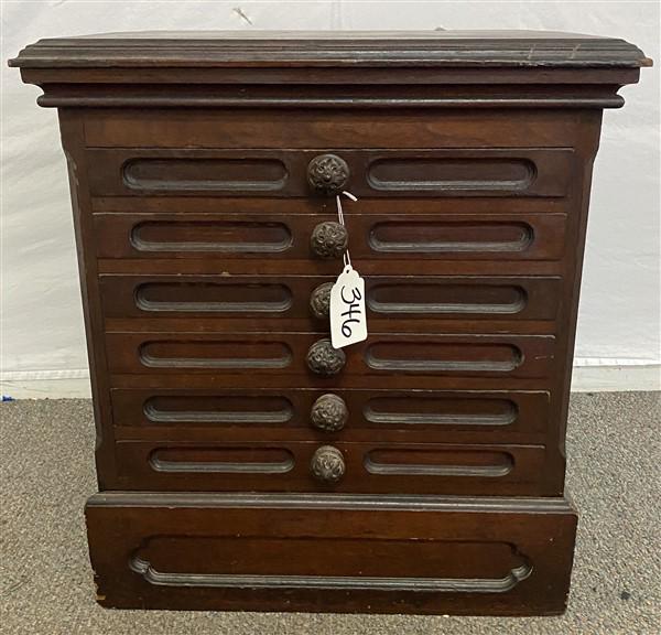 Antique 6 Drawer Spool Cabinet 20"x 17"x 22.5"h: Antique 6 Drawer Spool Cabinet 20"x 17"x 22.5"h