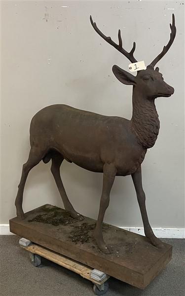 Full Body Cast Iron Life Size Deer 47" x 64"h (1 of 8)
