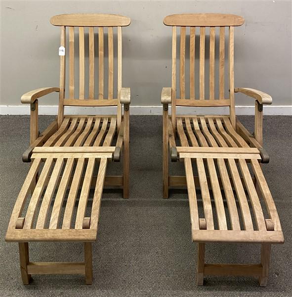 Pr. of Like New Barlow Tyrie Deck Chairs (1 of 6)