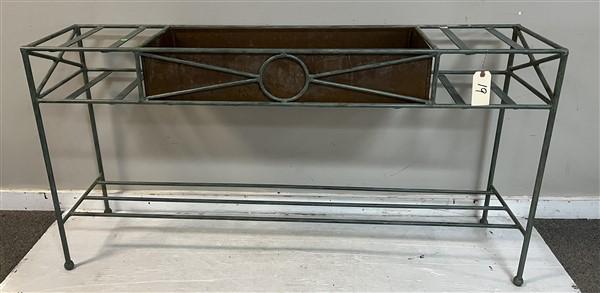58" Iron Planter with Copper Liner (1 of 4)