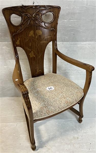 Antique French Inlaid Armchair: Antique French Inlaid Armchair