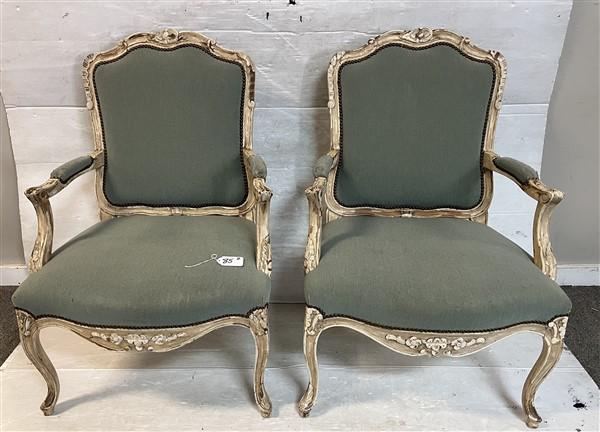 Pr. of Antique French Armchairs (1 of 12)