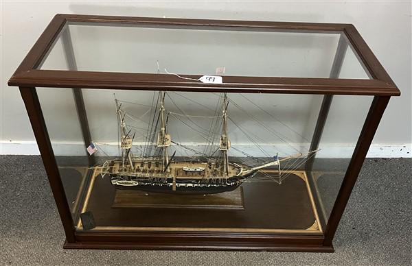 Fine Sailing Ship in Case- USS Constitution 46"x19" in case (1 of 11)