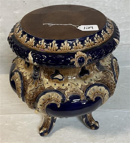 24" Majolica Plant Pedestal (1 of 5)