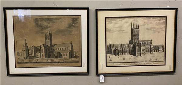 2 Framed Cathedral Prints 25"x30"h (1 of 5)