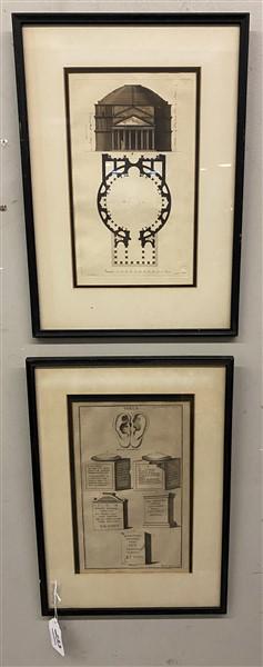 2 Framed Black and White 19th Cent. Prints 13.5"x19.5" (1 of 5)