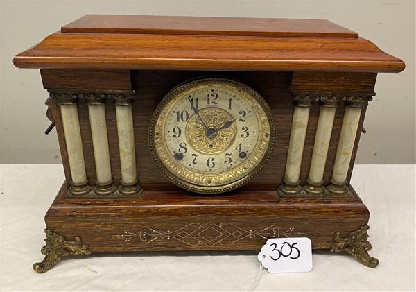 Ormolu Mounted Wooden Mantle Clock Seth Thomas (1 of 4)