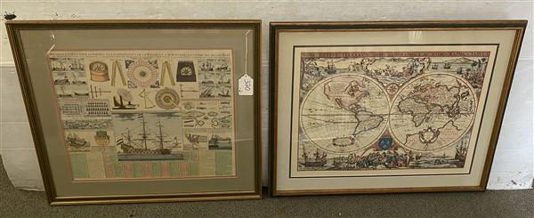2 Framed Nautical Prints 28"w x 25"h (1 of 4)