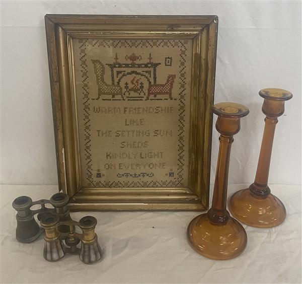 Sampler, Candlesticks, and Opera Glasses: Sampler, Candlesticks, and Opera Glasses