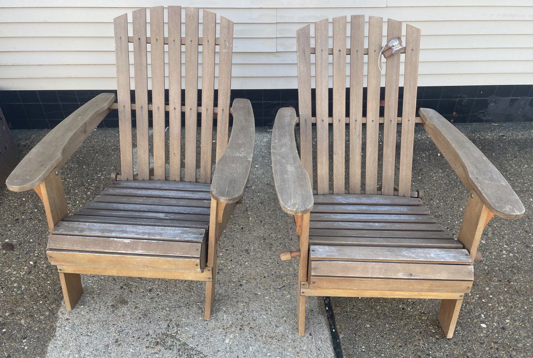 Pr. of Adirondack Style Folding Chairs (1 of 6)