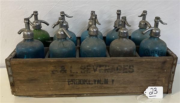 10 Vintage Seltzer Bottles in Case (1 of 4)