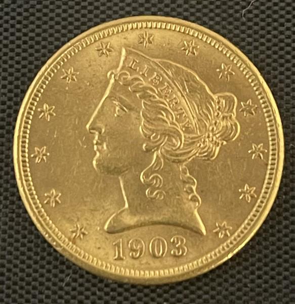 1903 5 Dollar Gold Piece (1 of 3)