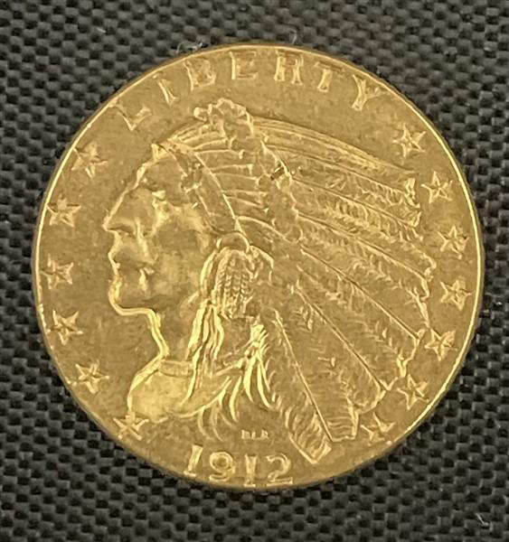 1912- 2 1/2 Dollar Gold Piece (1 of 2)
