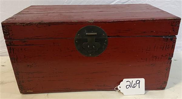 Small Chinese Storage Box 16" x 8.5" x 8"h (1 of 5)