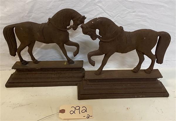 Two 11.5" Iron Bookends: Two 11.5" Iron Bookends