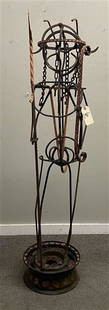 64" Folk Art Iron Sculpture: 64" Folk Art Iron Sculpture