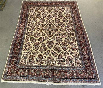 Handmade Agra/Jaipur 7'7" x 10'7": Handmade Agra/Jaipur 7'7" x 10'7"