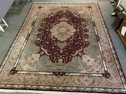 Beautiful Quality Silk and Wool Rug 11'8" x 15'2": Beautiful Quality Silk and Wool Rug 11'8" x 15'2"