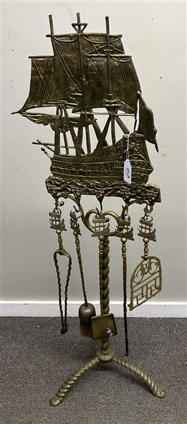 51.5" Extra Grade Brass Fireplace Accessory- Complete: 51.5" Brass Fireplace Accessory
